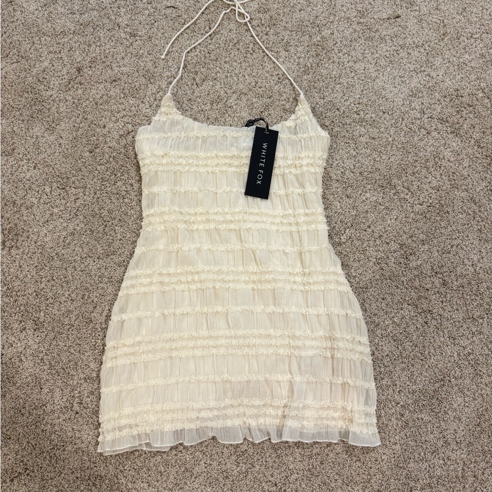 White Fox Boutique Cream Mini Dress